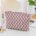 Checkered Makeup Bag | Cute Cosmetic & Travel Toiletry Bag